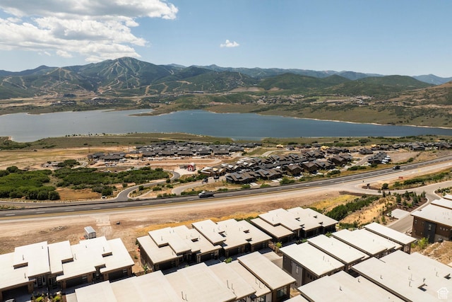 855 E Klaim Dr, Hideout, UT 84036 - aerial perspective of suburban area with a water and mountain view