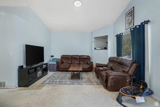3641 S Country W Dr W, Magna, UT 84044 - carpeted living room featuring vaulted ceiling