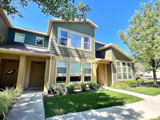 3794 W Angelica Ct, South Jordan, UT 84095 - view of front of property featuring stucco siding and a front yard