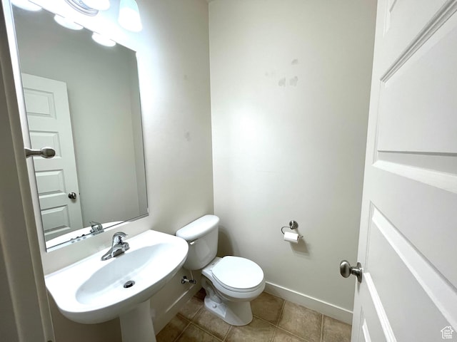 3794 W Angelica Ct, South Jordan, UT 84095 - half bath with toilet and tile patterned flooring