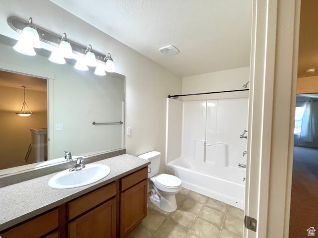 3794 W Angelica Ct, South Jordan, UT 84095 - bathroom with vanity, shower / bath combination, and tile patterned floors