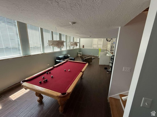 1012 W 3550 N, Pleasant View, UT 84414 - game room with billiards table, a textured ceiling, and wood finished floors