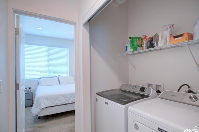 1690 S 225 W, Clearfield, UT 84015 - washroom with washer and clothes dryer and carpet flooring
