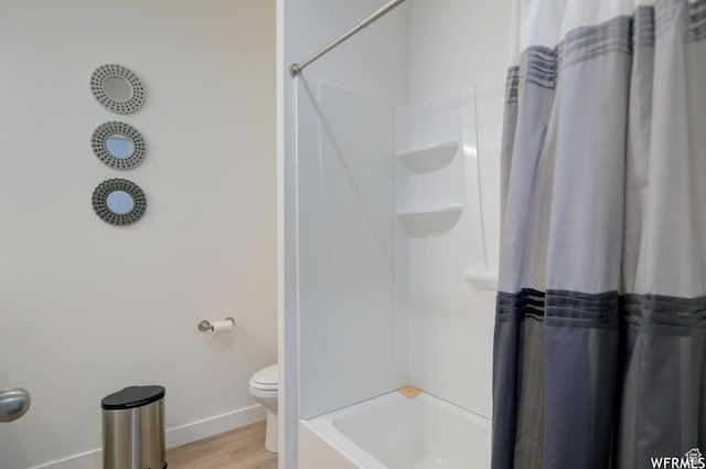 1690 S 225 W, Clearfield, UT 84015 - bathroom with wood finished floors and shower / bath combination with curtain