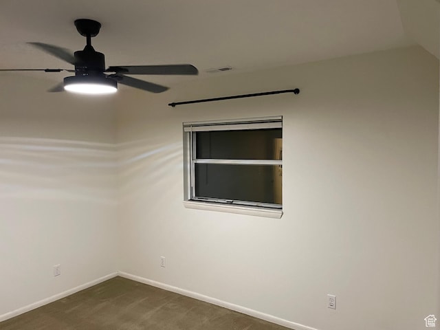 484 N 300 W, Logan, UT 84321 - empty room with a ceiling fan and dark colored carpet