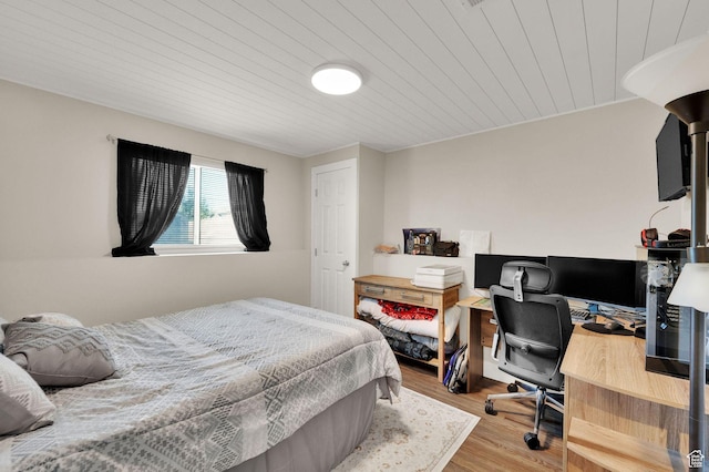 1609 N 2275 W, Clinton, UT 84015 - bedroom with wooden ceiling, wood finished floors, and a desk
