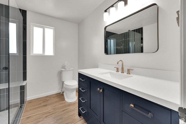 1609 N 2275 W, Clinton, UT 84015 - full bath featuring vanity, tiled shower, and wood finished floors