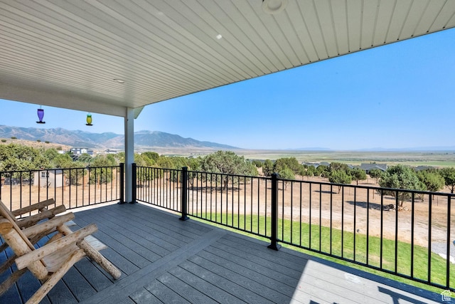 2423 W Cedarline Loop, Stockton, UT 84071 - wooden deck with a mountain view