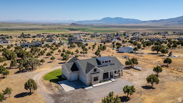 2423 W Cedarline Loop, Stockton, UT 84071 - aerial view of property and surrounding area with mountains