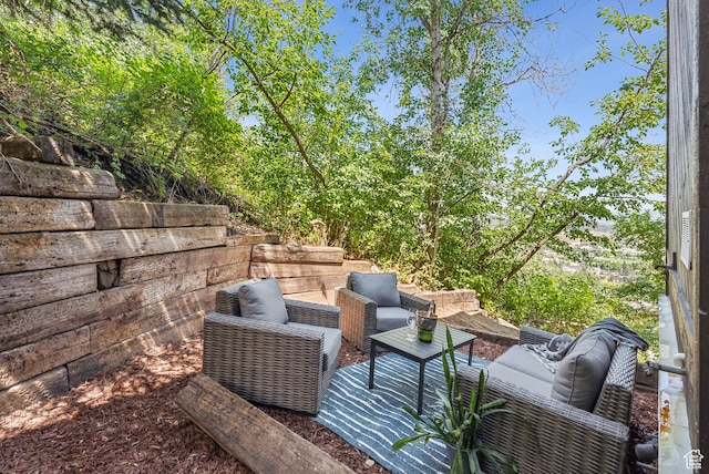 947 Northstar Dr, Park City, UT 84060 - view of patio / terrace with an outdoor living space