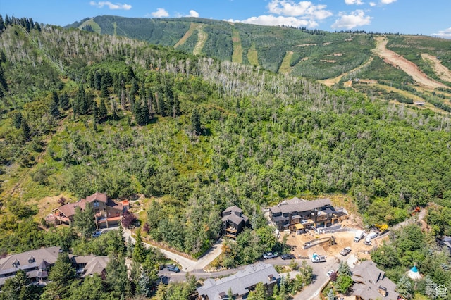 947 Northstar Dr, Park City, UT 84060 - aerial view of property's location featuring a heavily wooded area and a mountainous background