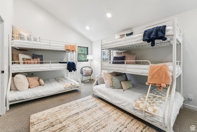 947 Northstar Dr, Park City, UT 84060 - bedroom featuring carpet, vaulted ceiling, and recessed lighting