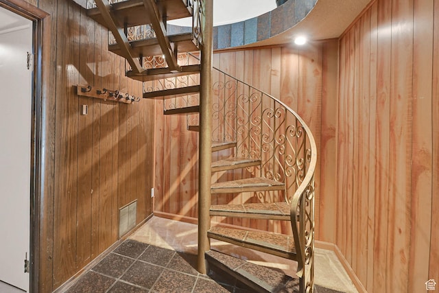 4445 Fillmore Ave, Ogden, UT 84403 - staircase with wood walls