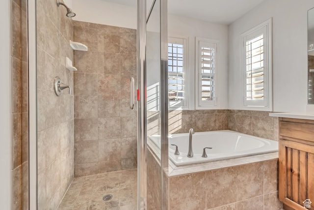 10741 S Topview Rd, South Jordan, UT 84095 - bathroom featuring a shower stall, a garden tub, and vanity