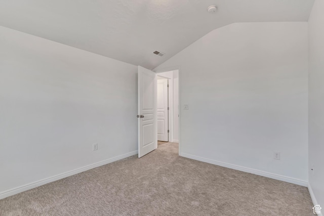 10741 S Topview Rd, South Jordan, UT 84095 - empty room featuring lofted ceiling, light colored carpet, and a smoke detector