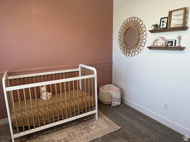 931 W 910 N, Tremonton, UT 84337 - carpeted bedroom with a wainscoted wall and a nursery area