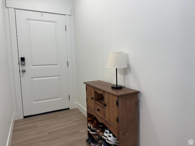 931 W 910 N, Tremonton, UT 84337 - doorway to outside with baseboards and light wood finished floors