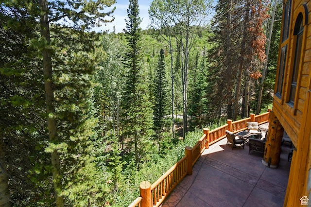 8581 Shingle Mill Dr, Oakley, UT 84055 - balcony with a wooded view