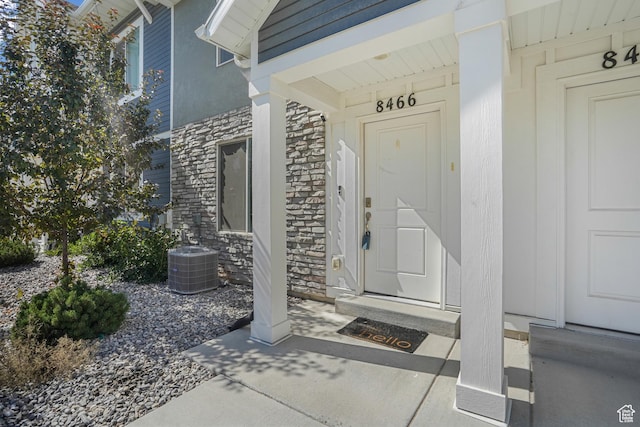 8466 W Cordero Dr S, Magna, UT 84044 - doorway to property with stone siding