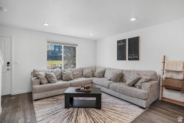 8466 W Cordero Dr S, Magna, UT 84044 - living area featuring wood finished floors and recessed lighting