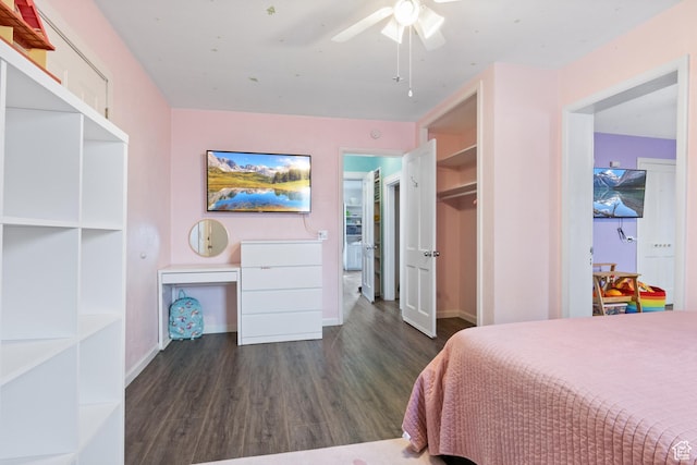 461 S 400 W, Provo, UT 84601 - bedroom with wood finished floors and a ceiling fan