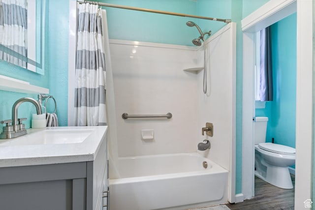 461 S 400 W, Provo, UT 84601 - full bathroom with shower / bath combination with curtain, vanity, and wood finished floors