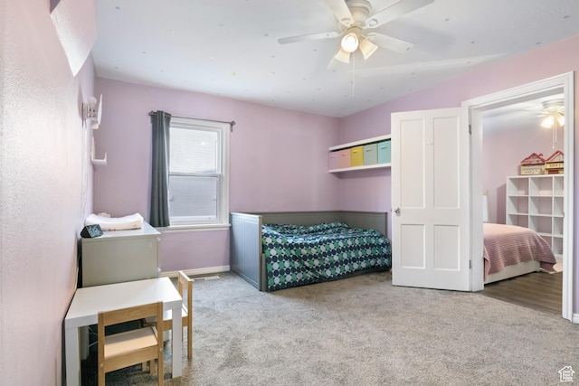 461 S 400 W, Provo, UT 84601 - carpeted bedroom featuring a ceiling fan