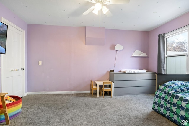 461 S 400 W, Provo, UT 84601 - carpeted bedroom with baseboards and ceiling fan