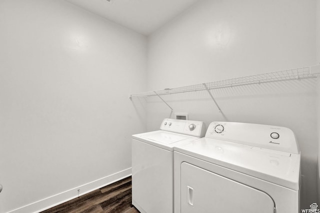 14708 S Astin Ln Unit 302, Herriman, UT 84096 - washroom with independent washer and dryer and dark wood-style floors
