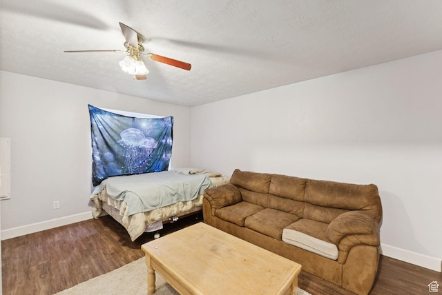 2970 W Shadow Park Dr, West Valley City, UT 84119 - bedroom with wood finished floors and a ceiling fan