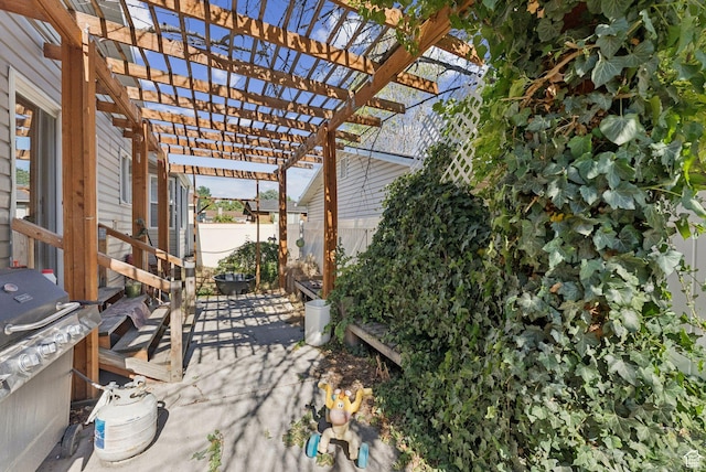 2970 W Shadow Park Dr, West Valley City, UT 84119 - view of patio / terrace with a pergola and a grill