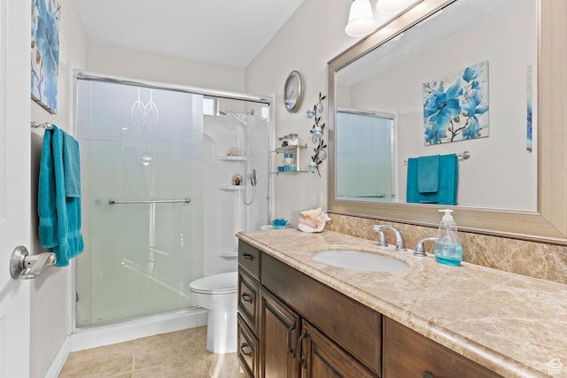 763 W 100 N, Hurricane, UT 84737 - full bath featuring vanity, a stall shower, and tile patterned flooring