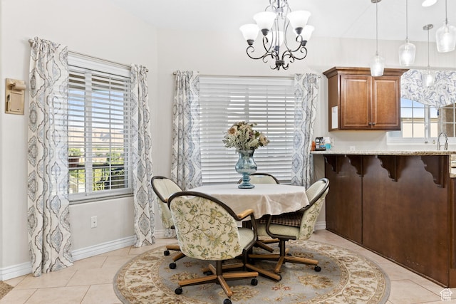 763 W 100 N, Hurricane, UT 84737 - dining room with a chandelier and light tile patterned floors