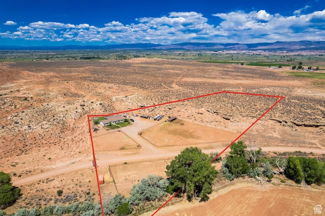 5375 N Canal Rd, Lapoint, UT 84039 - view of rural area with property parcel outlined and a mountain backdrop