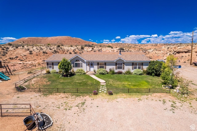 5375 N Canal Rd, Lapoint, UT 84039 - ranch-style house with a mountain view