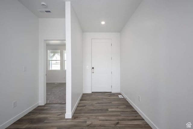 1844 E Bison Dr N Unit B229, Eagle Mountain, UT 84005 - corridor featuring dark wood-type flooring and recessed lighting