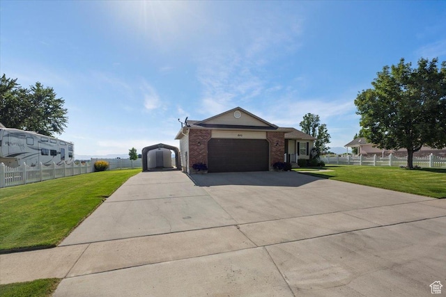 845 S 1150 E, Preston, ID 83263 - ranch-style house with brick siding, driveway, and a garage