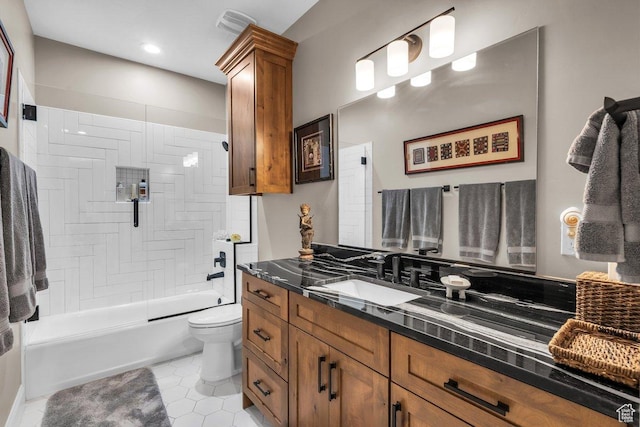 2751 S 3970 W, Hurricane, UT 84737 - bathroom featuring vanity, shower / washtub combination, and tile patterned flooring