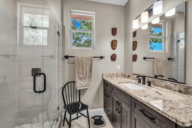 2751 S 3970 W, Hurricane, UT 84737 - bathroom with vanity and a shower stall