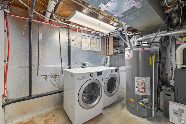 2111 W 5800 S, Roy, UT 84067 - laundry room with water heater and washing machine and clothes dryer