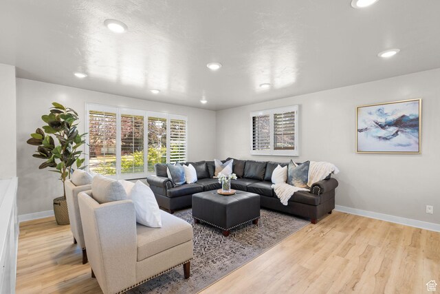 2111 W 5800 S, Roy, UT 84067 - living area featuring recessed lighting and wood finished floors