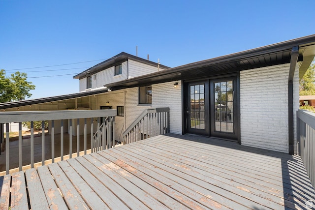 2111 W 5800 S, Roy, UT 84067 - wooden terrace with french doors
