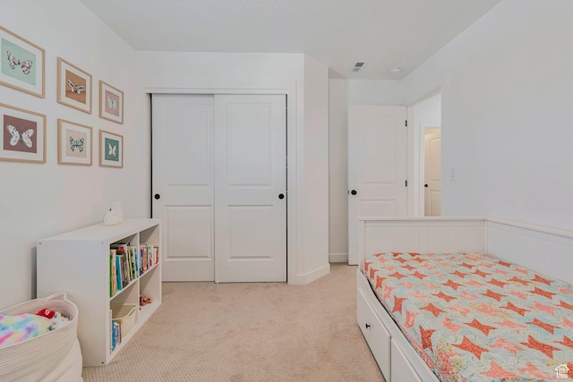 6427 W Arranmore Dr, South Jordan, UT 84009 - bedroom with light carpet and a closet