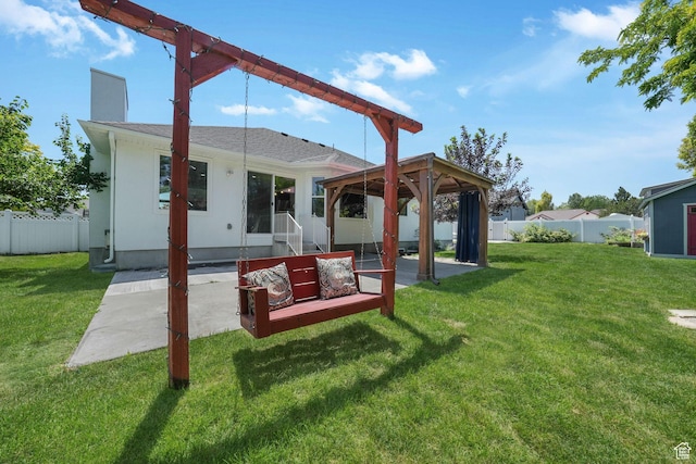 2038 W 8970 S, West Jordan, UT 84088 - fenced backyard with a patio and a gazebo