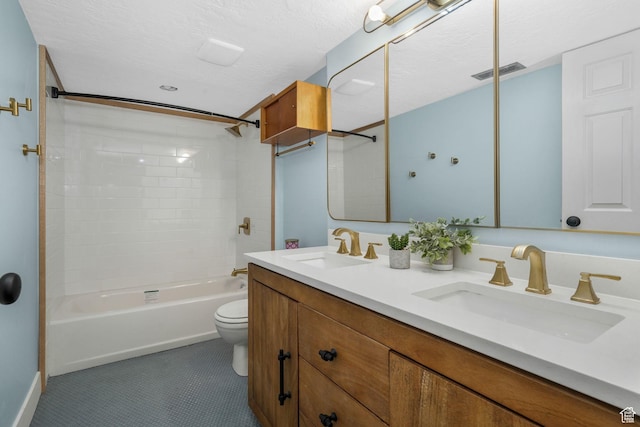 2038 W 8970 S, West Jordan, UT 84088 - bathroom featuring double vanity, shower / bath combination, and tile patterned floors