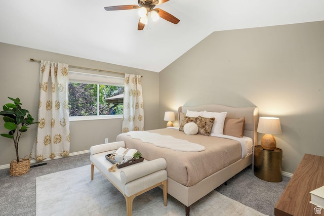 2038 W 8970 S, West Jordan, UT 84088 - carpeted bedroom featuring vaulted ceiling and a ceiling fan