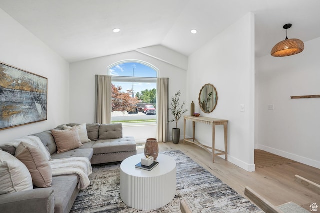 2038 W 8970 S, West Jordan, UT 84088 - living room with vaulted ceiling and light wood finished floors