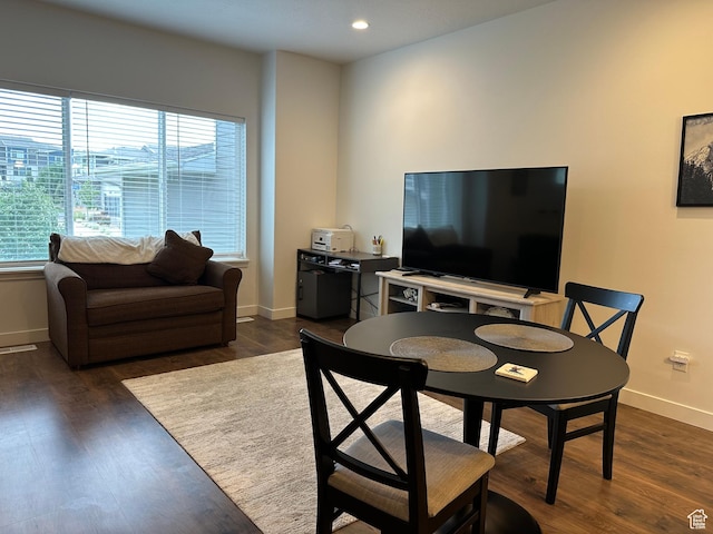 981 W Cyan Valley Way, Bluffdale, UT 84065 - living room with dark wood-style flooring and recessed lighting
