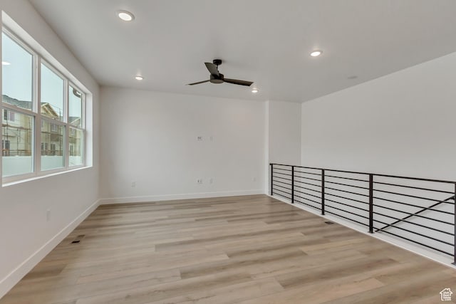 1274 N 1475 E Unit 37, Payson, UT 84651 - unfurnished room featuring ceiling fan, recessed lighting, and light wood-style floors