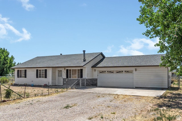 5317 N 2700 W, Cedar City, UT 84721 - ranch-style home featuring an attached garage, dirt driveway, and roof with shingles